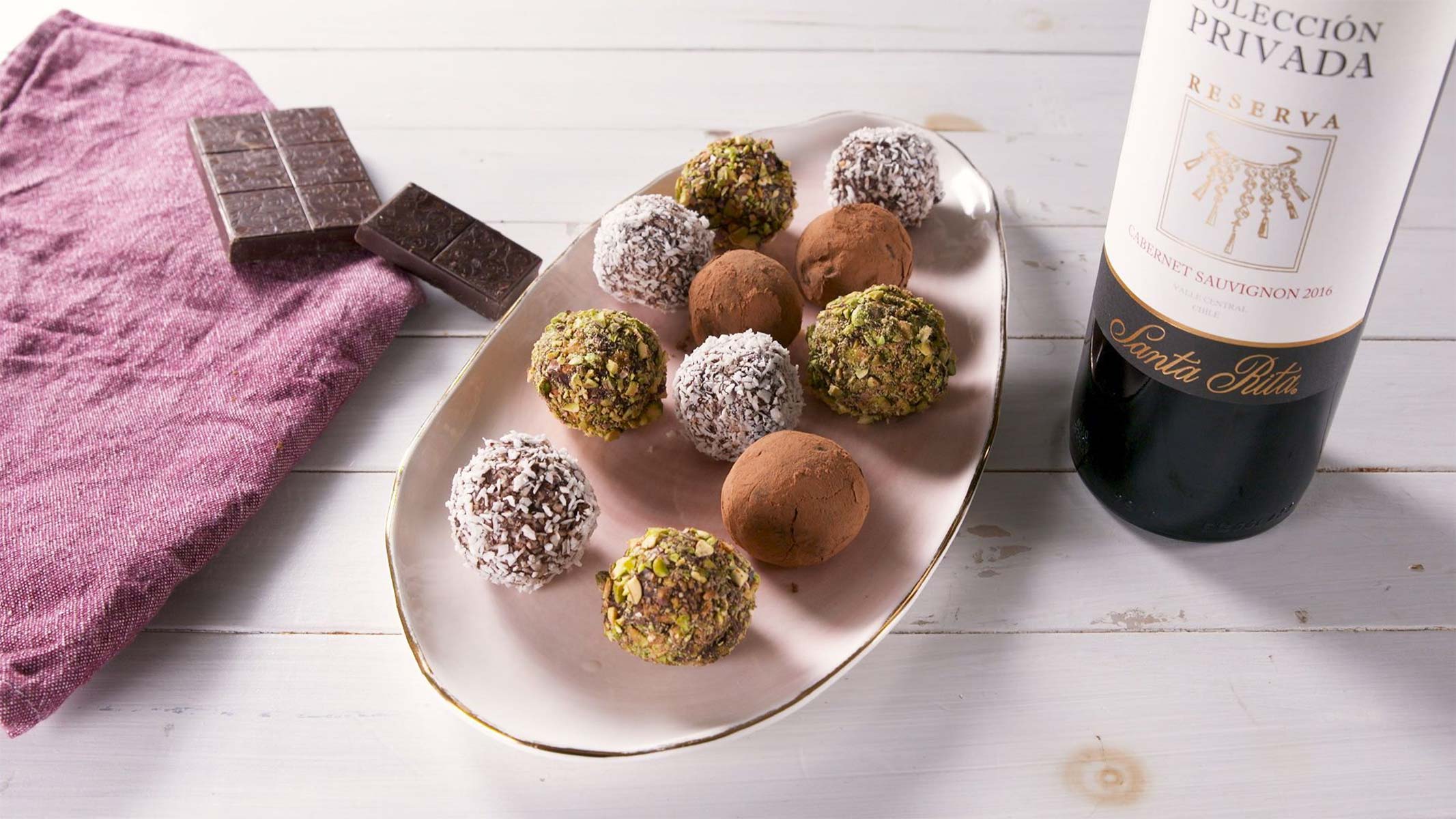 trufas de vino tinto