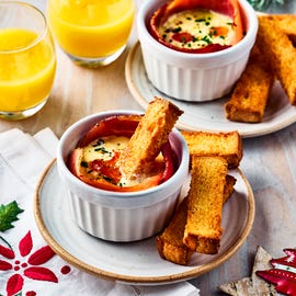 truffled ham and eggs en cocotte