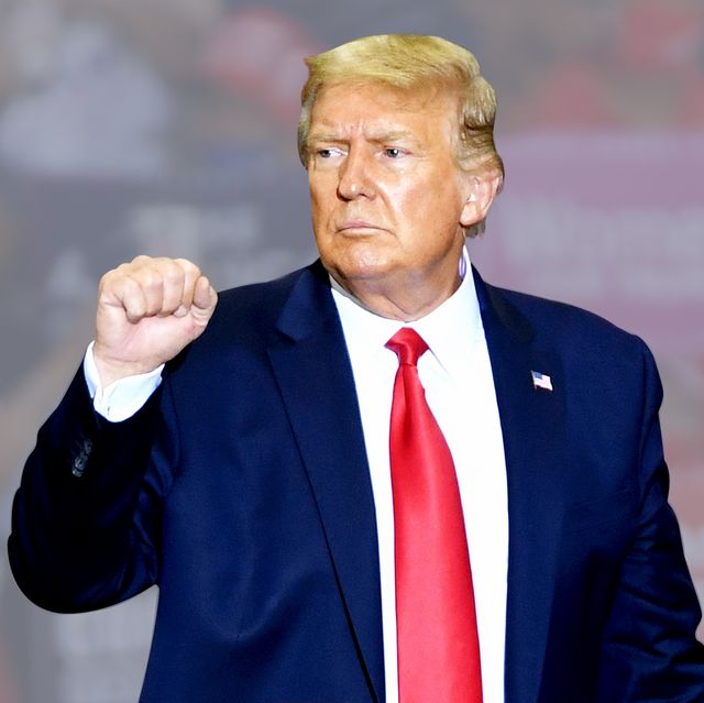 henderson, nevada   september 13  us president donald trump gestures after speaking at a campaign event at xtreme manufacturing on september 13, 2020 in henderson, nevada trump's visit comes after nevada republicans blamed democratic nevada gov steve sisolak for blocking other events he had planned in the state  photo by ethan millergetty images