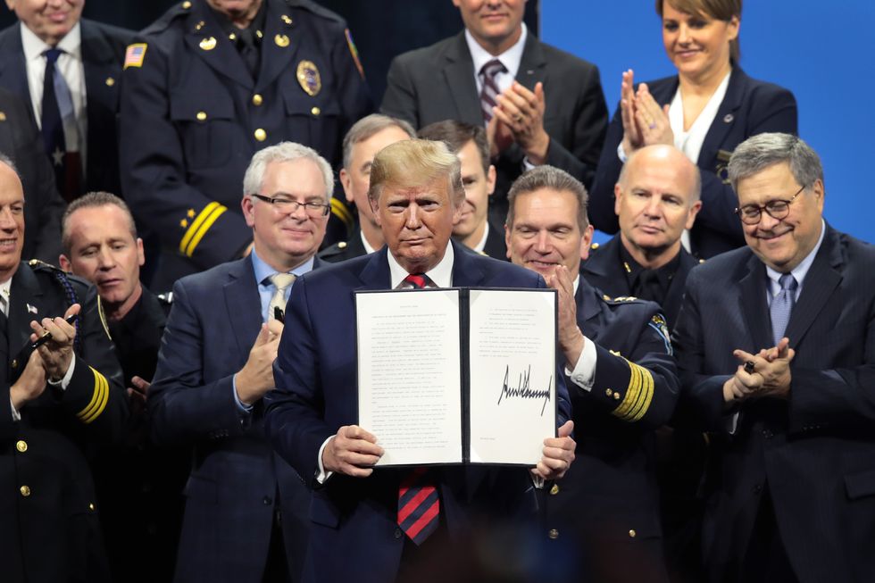 President Trump Addresses The International Association Of Chiefs Of Police