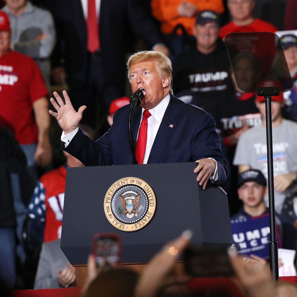 President Trump Holds Campaign Rally In Wildwood, New Jersey