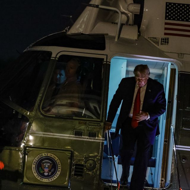washington, dc   august 09 president donald trump arrives at the white house in marine one on august 9, 2020 in washington, dc the president spent the weekend at his property in new jersey where he attended multiple campaign and fund raising events photo by samuel corumgetty images