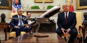 president donald trump participates in a bilateral meeting with the prime minister of the republic of iraq, mustafa al kadhimi, in the oval office of the white house in washington dc on august 20th, 2020