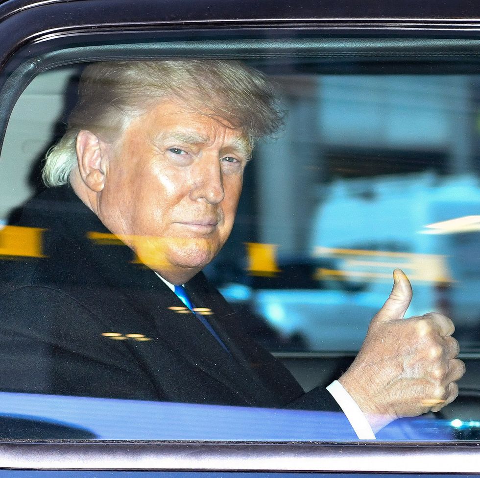 new york, ny   march 09  former us president donald trump leaves the trump tower in manhattan on march 9, 2021 in new york city  photo by james devaneygc images