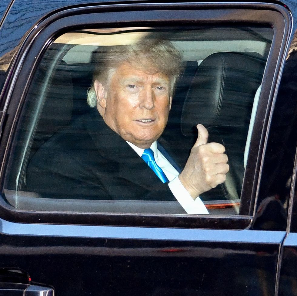 new york, new york   march 09 former us president donald trump leaves trump tower in manhattan on march 09, 2021 in new york city photo by james devaneygc images