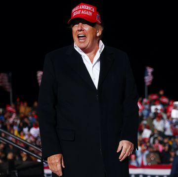 florence, arizona   january 15 former president donald trump departs after speaking at a rally at the canyon moon ranch festival grounds on january 15, 2022 in florence, arizona the rally marks trump's first of the midterm election year with races for both the us senate and governor in arizona this year photo by mario tamagetty images