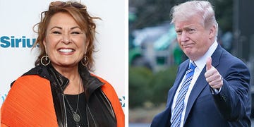 trump calls roseanne