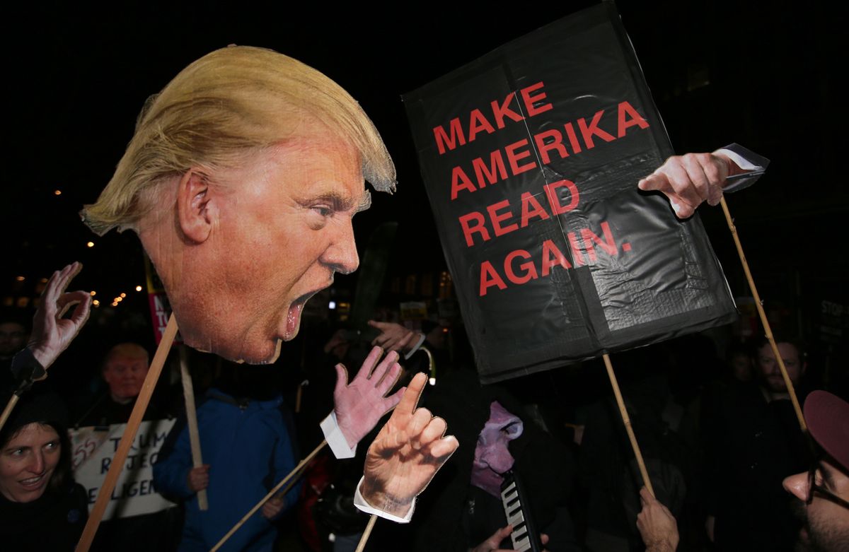 Donald Trump protest signs