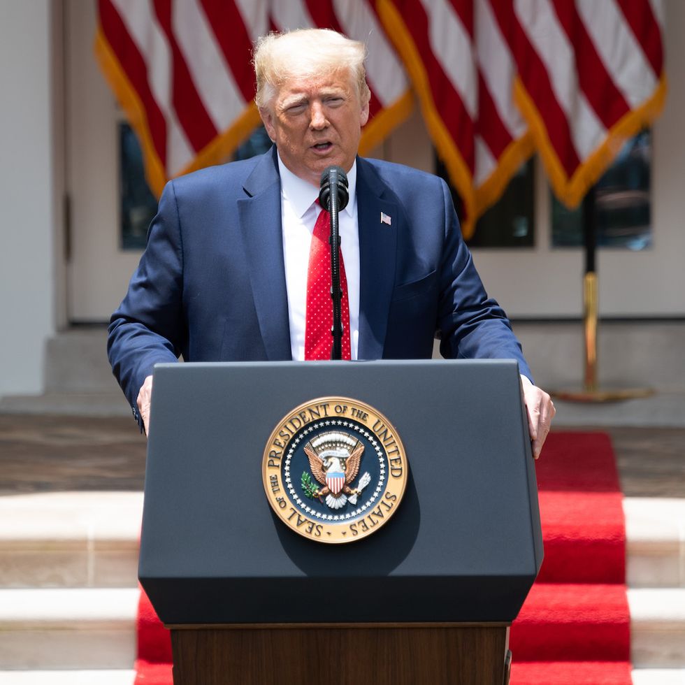 us president donald trump speaks prior to signing an executive order on police reform in the rose garden of the white house in washington, dc, june 16, 2020 photo by saul loeb  afp photo by saul loebafp via getty images