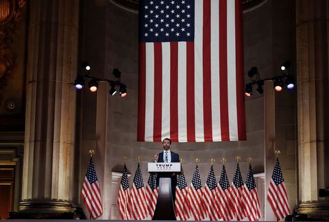 donald trump jr speaks during the first day of the republican convention at the mellon auditorium on august 24, 2020 in washington, dc photo by olivier douliery  afp photo by olivier doulieryafp via getty images
