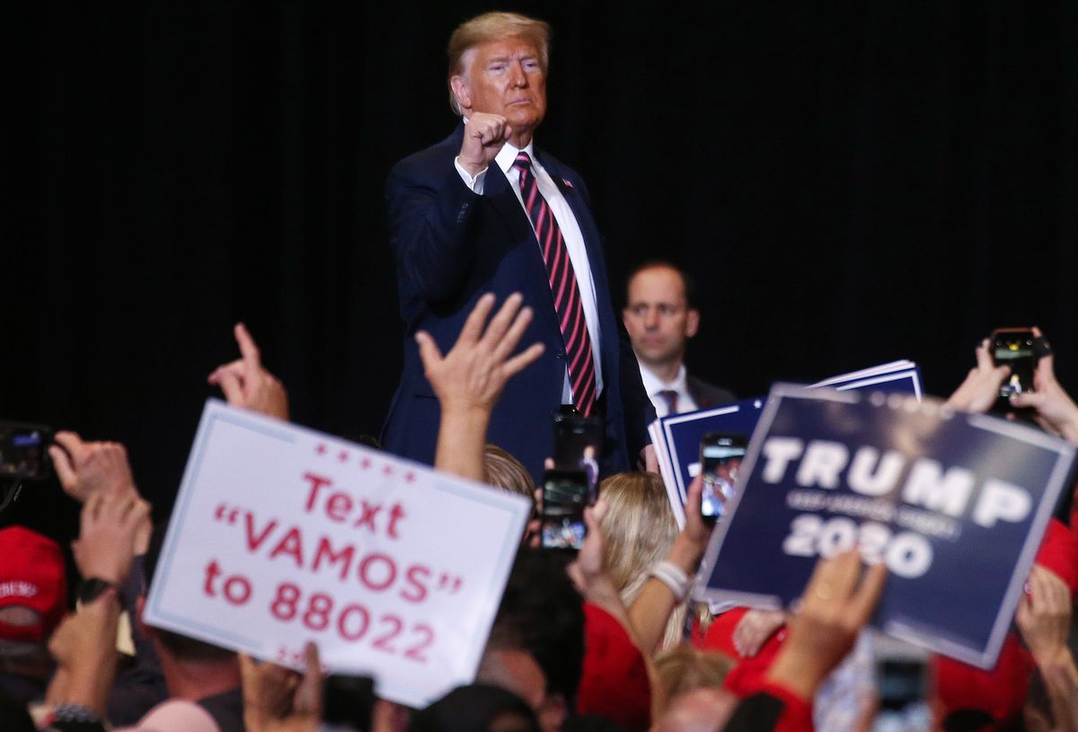 Donald Trump Holds Campaign Rally In Las Vegas One Day Before NV Caucuses