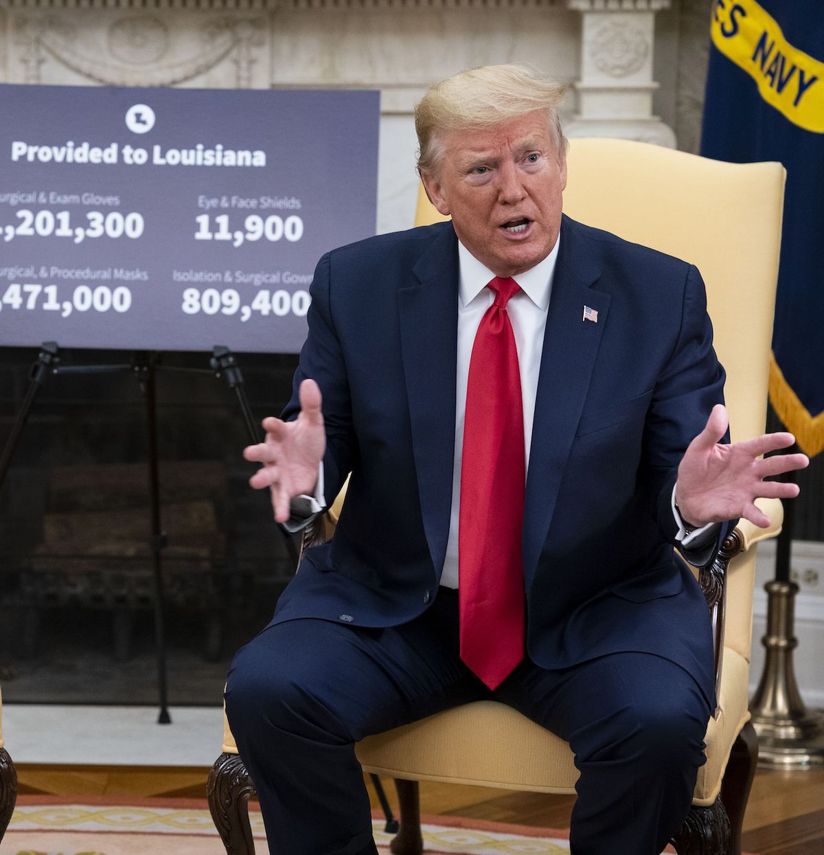 nytvirus   president donald trump makes remarks as he meets with louisiana governor john bel edwards in the oval office, wednesday, april 29, 2020   photo by doug millsthe new york times