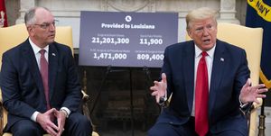 nytvirus   president donald trump makes remarks as he meets with louisiana governor john bel edwards in the oval office, wednesday, april 29, 2020   photo by doug millsthe new york times