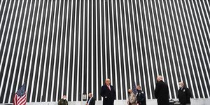 us president donald trump tours a section of the border wall in alamo, texas, on january 12, 2021 photo by mandel ngan  afp photo by mandel nganafp via getty images