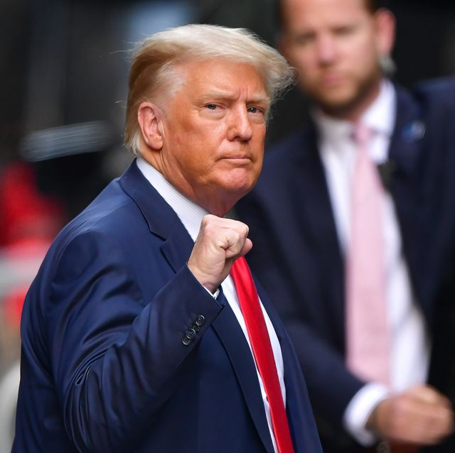 new york, new york   may 18  exclusive coverage former us president donald trump leaves trump tower in manhattan on may 18, 2021 in new york city photo by james devaneygc images