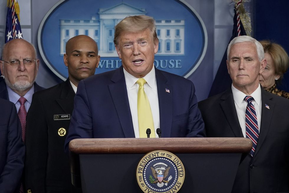 President Trump Joins Coronavirus Task Force Briefing At White House