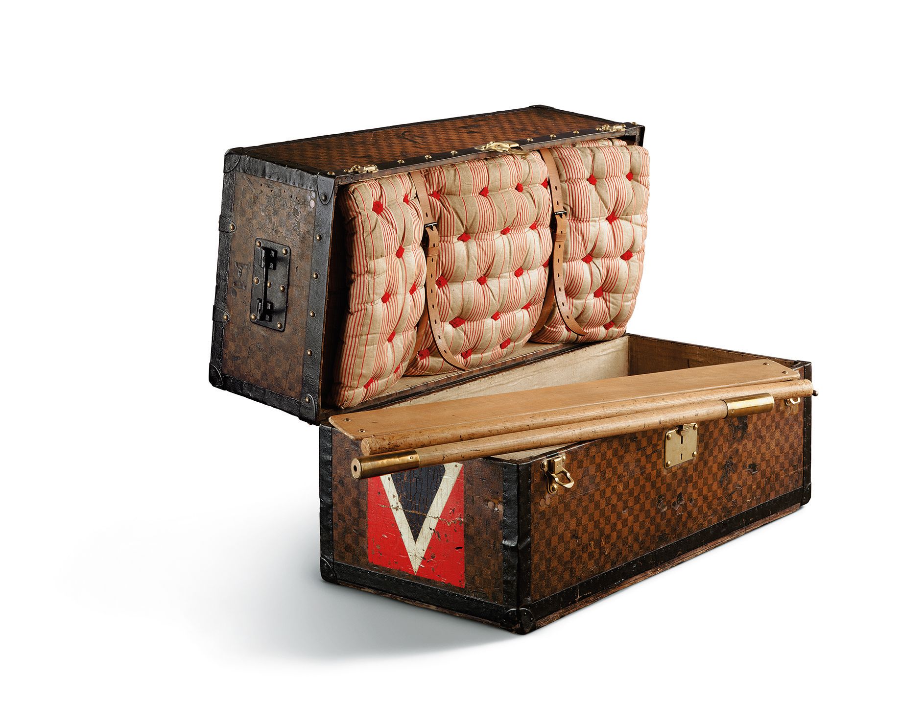 This Louis Vuitton steamer trunk is from the 1st series