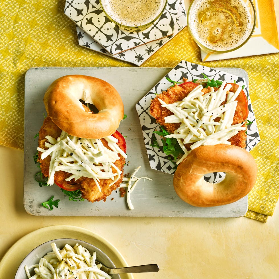 chicken schnitzel bagels