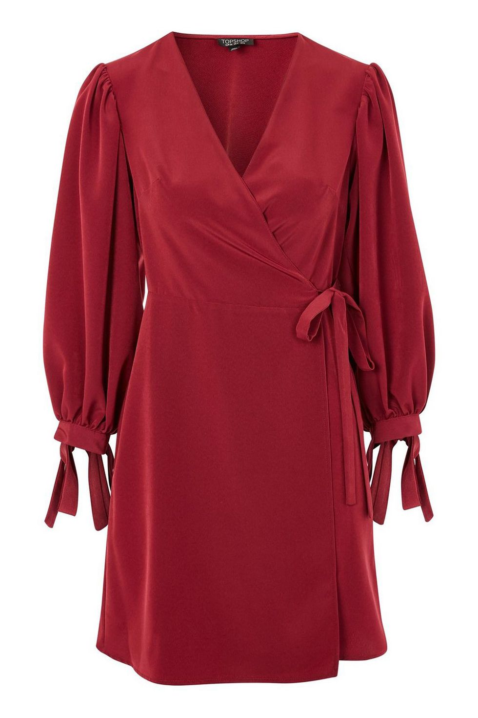 Clothing, Sleeve, Red, Dress, Outerwear, Neck, Robe, Blouse, Magenta, Day dress, 