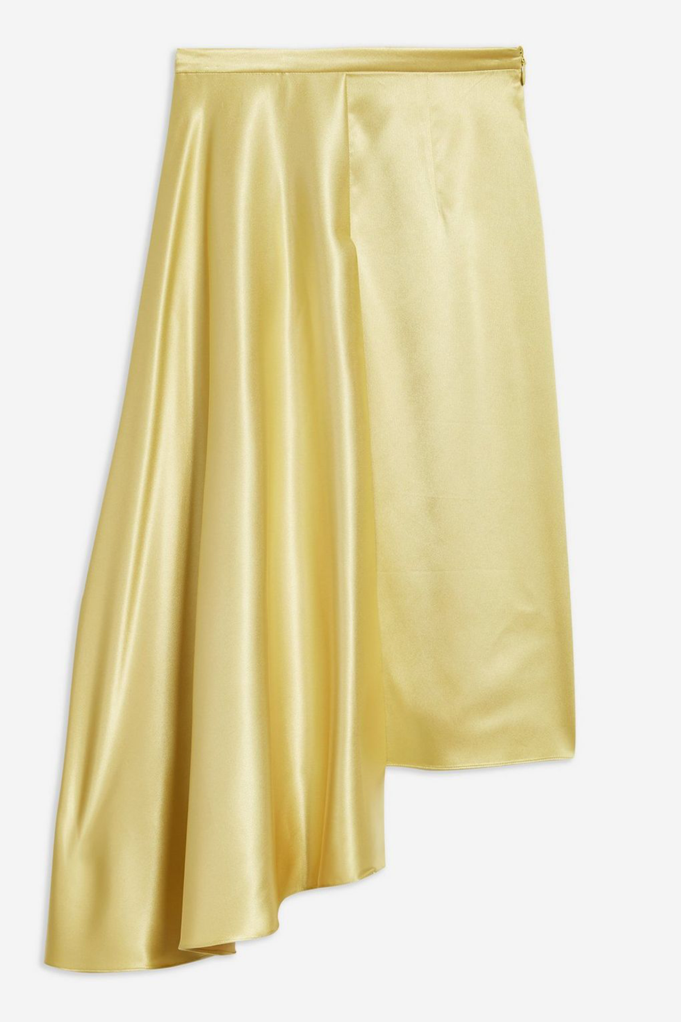 Clothing, Yellow, Beige, Textile, Shorts, Silk, A-line, Waist, Satin, Skort, 