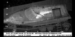 watertown, ma   april 19  in this handout provided by the massachusetts state police, the boat in which boston marathon bombing suspect dzhokhar a tsarnaev is hiding is seen from the forward looking infrared setting of a police helicopter on franklin street on april 19, 2013 in watertown, massachusetts a manhunt for dzhokhar a tsarnaev, 19, a suspect in the boston marathon bombing ended after he was apprehended on a boat parked on a residential property his brother tamerlan tsarnaev, 26, the other suspect, was shot and killed after a car chase and shootout with police the bombing, on april 15 at the finish line of the marathon, killed three people and wounded at least 170  photo by massachusetts state police via getty images