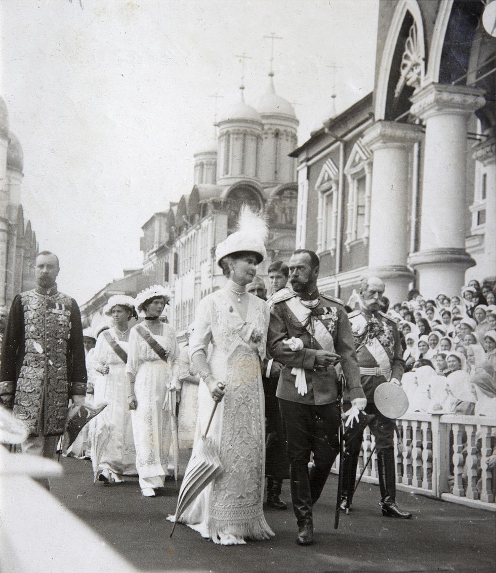 tsar's family at the celebrations of the 300th anniversary of the house of romanov russia, 1913