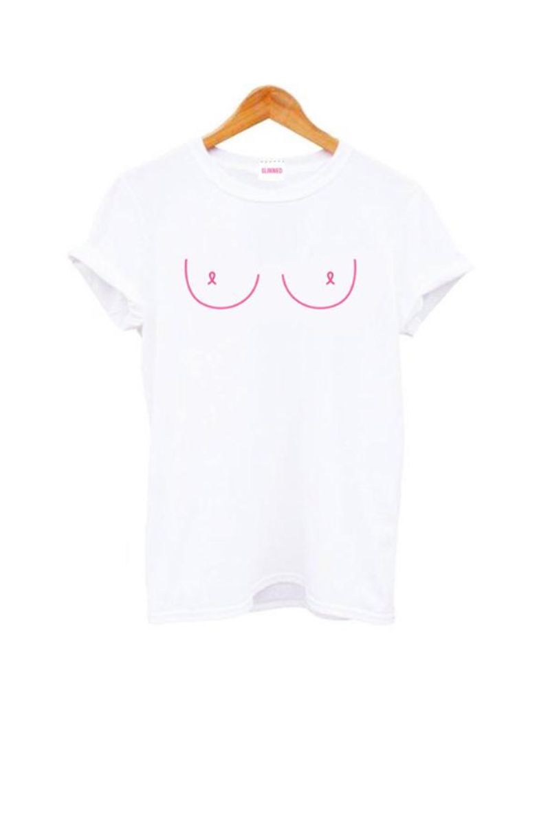 T-shirt bianca estate 2018, Pink Boobs T-shirt