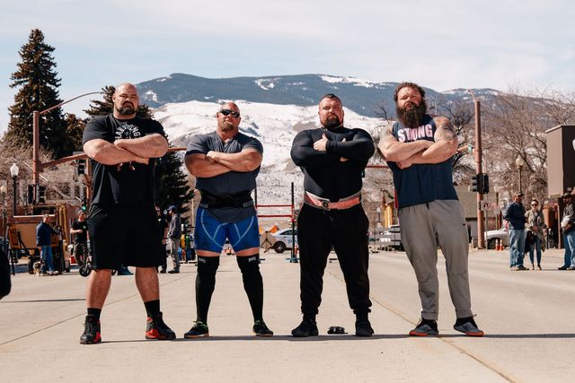 Four of the strongest men in the world [L-R] Brian Shaw, Nick Best, Eddie Hall and Robert Oberst from HISTORY’s new nonfiction series “The Strongest Man In History” premiering Wednesday, July 10 at 10PM ET/PT