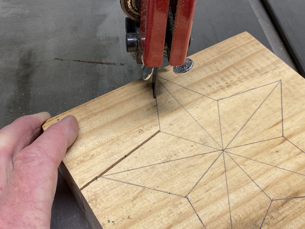 cutting out the star