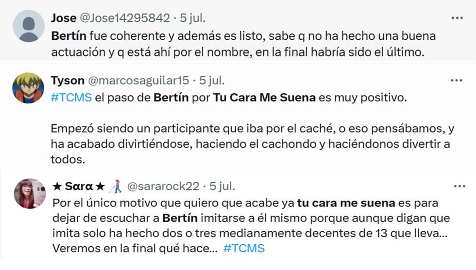 criticas de los espectadores de 'tu cara me suena 12' por la decision de bertin osborne de retirarse de la final