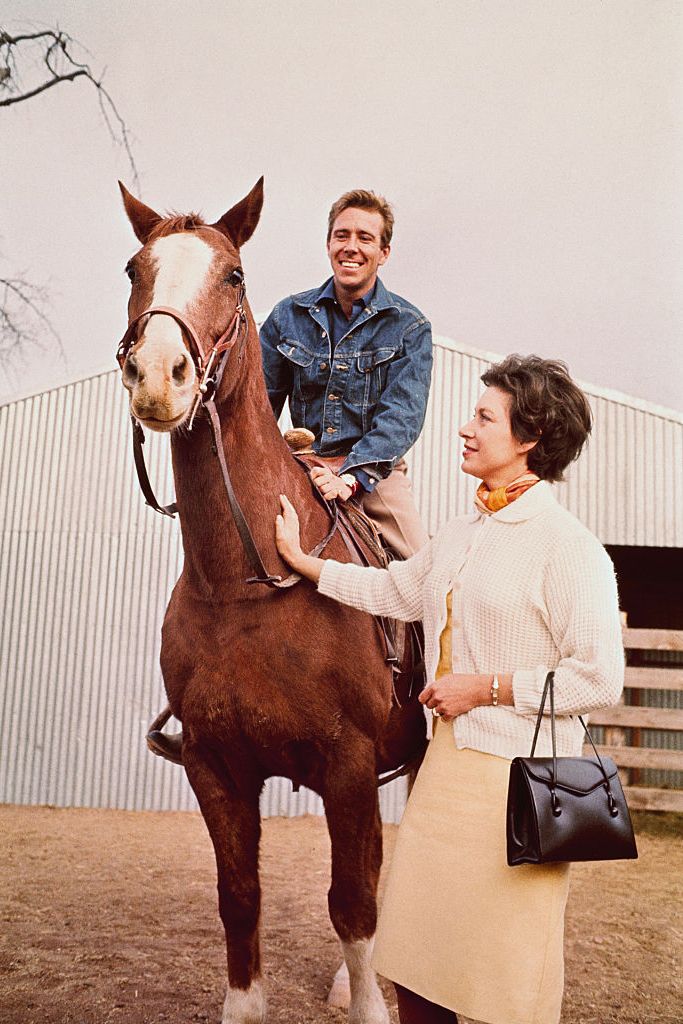 princess margaret and lord snowdon with horse