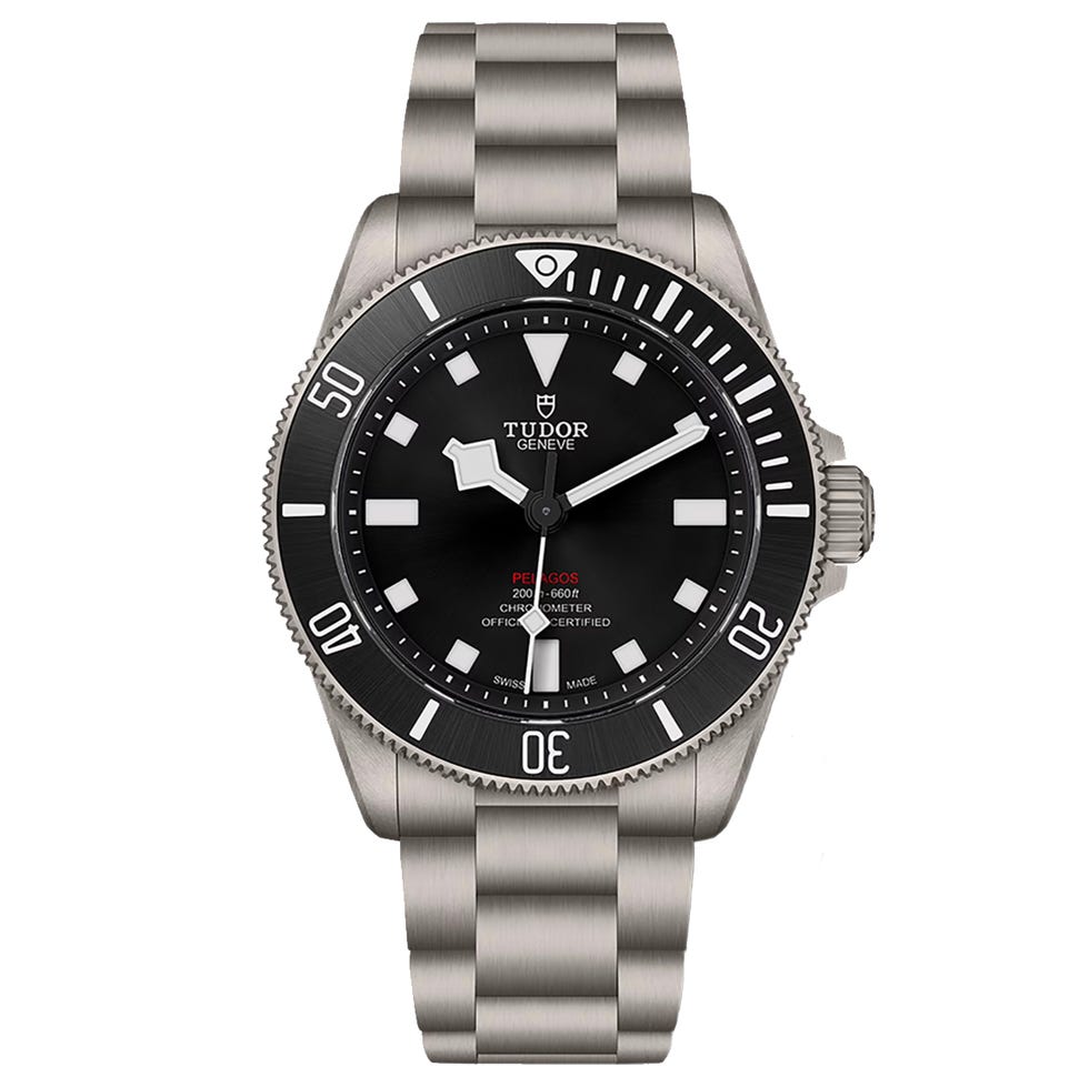 tudor pelagos dive watch with a titanium case and bracelet