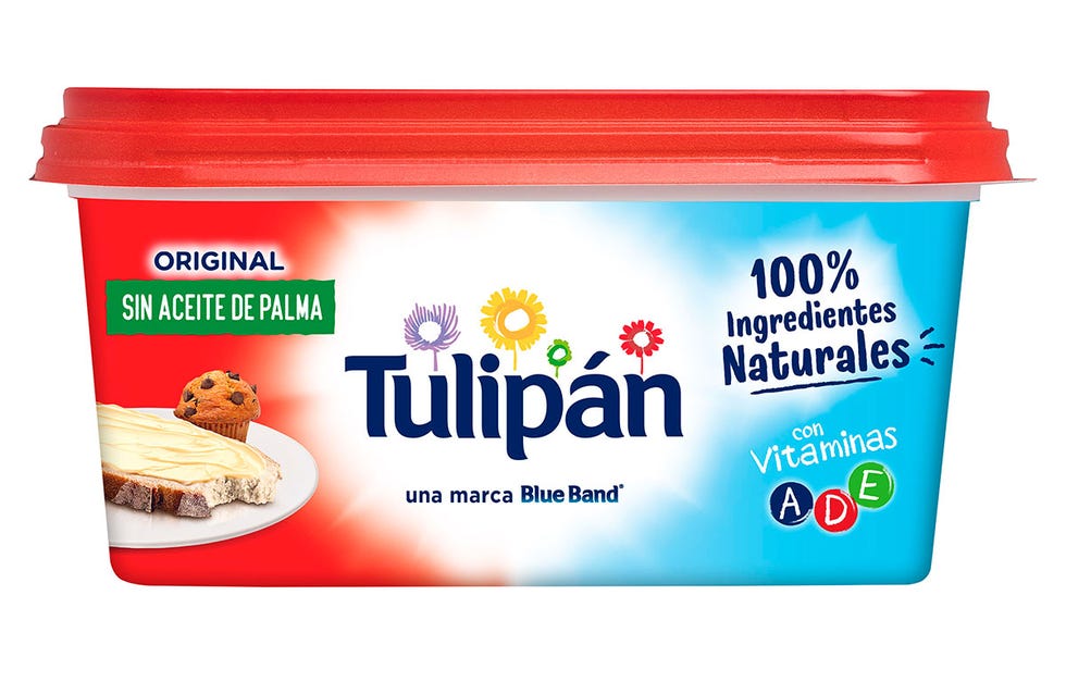 tulipán original, sin aceite de palma