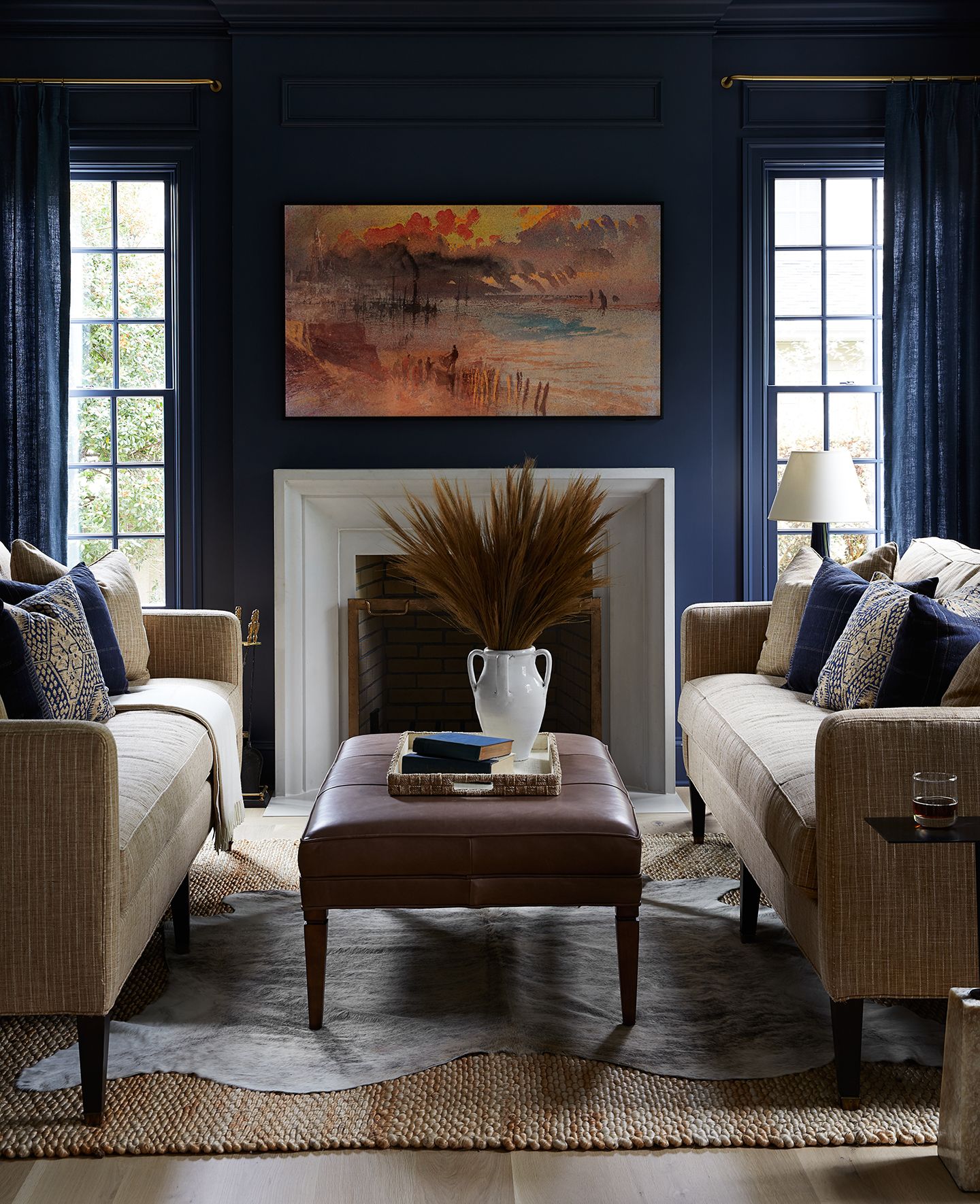 Ways to Design your Living room with Navy Blue – Eunicon interior
