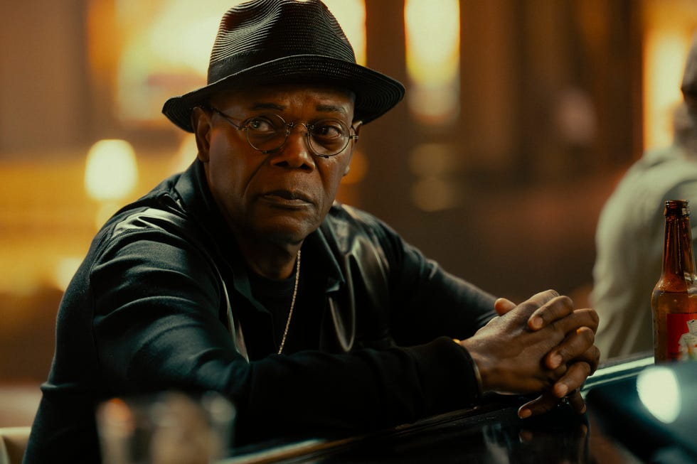 Samuel L. Jackson als Russell Lee Washington Jr. in de originele paramount+ serie Tulsa King. Foto: Brian Douglas/paramount+. ©2025 viacom international inc. Alle rechten voorbehouden.