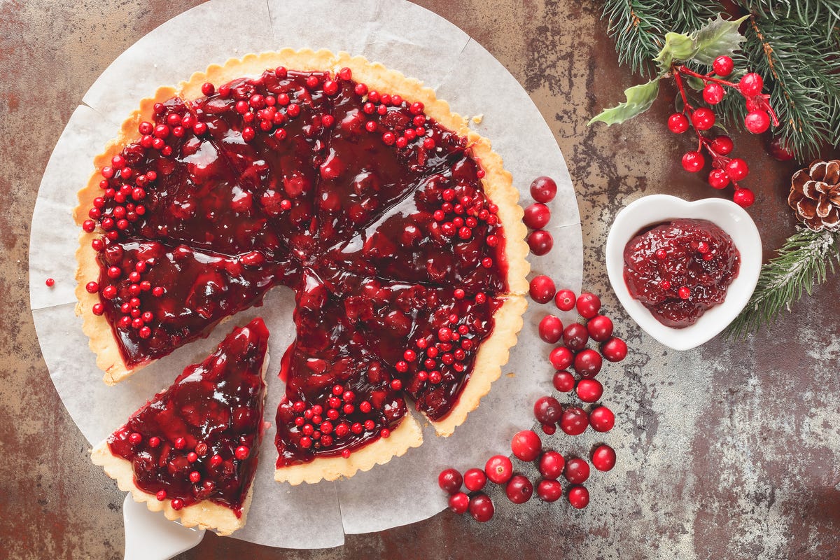 image of Cold Turkey & Ham Pie With Cranberry Topping recipe by Red Online