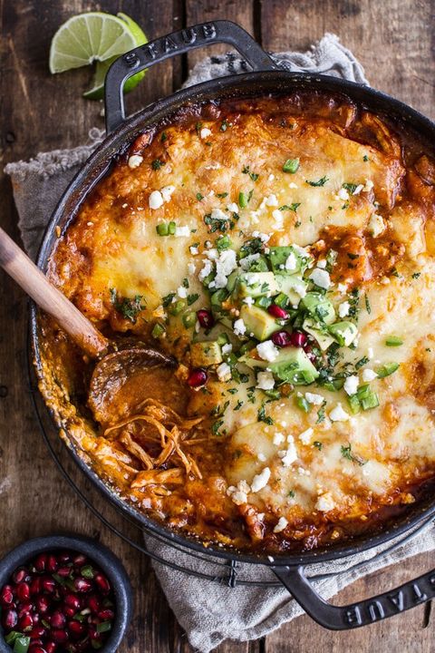 cheesy turkey tamale pie with wooden spoon