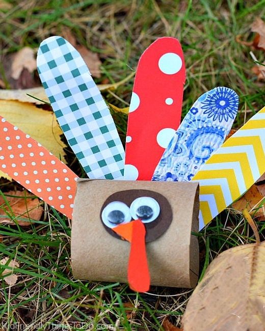 Toilet Paper Roll Turkey Kid Craft - The Resourceful Mama