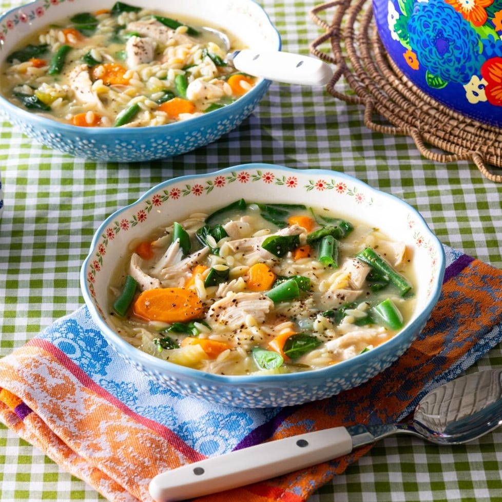 leftover turkey soup with carrots and green beans