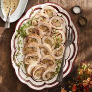 turkey roulades with sourdough pancetta stuffing