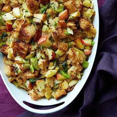 turkey stuffing - Caramelized Onion Stuffing with Apples and Sage