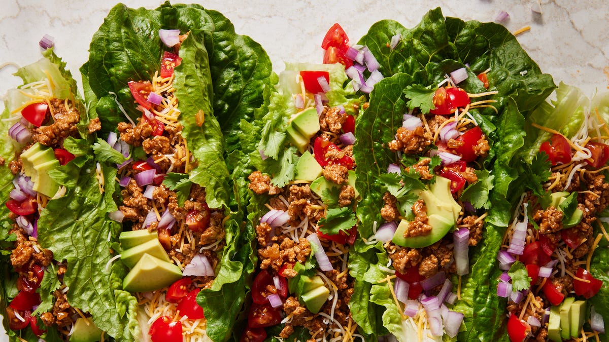 Video player poster image preview for Turkey Taco Lettuce Wraps Are A Light Lunch We Can Get Behind