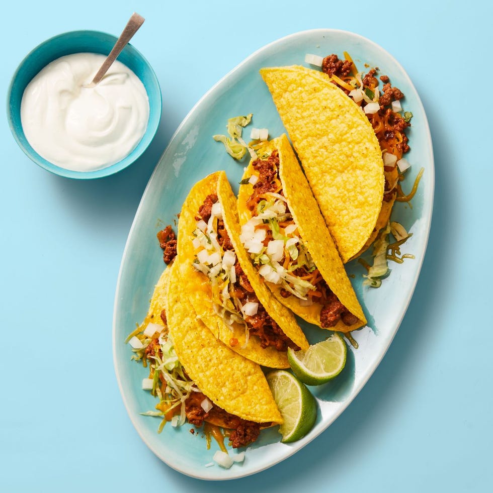 hard shell turkey tacos on a plate