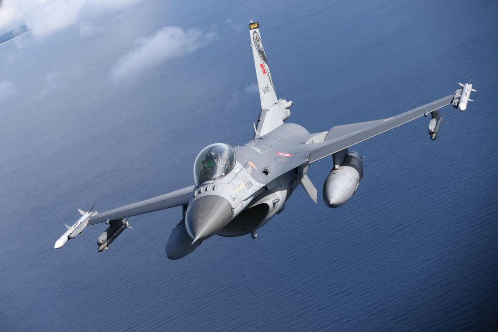 turkish f16 fighter jets' nato air policing duty in malbork