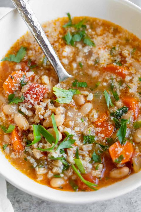 italian farro bean soup