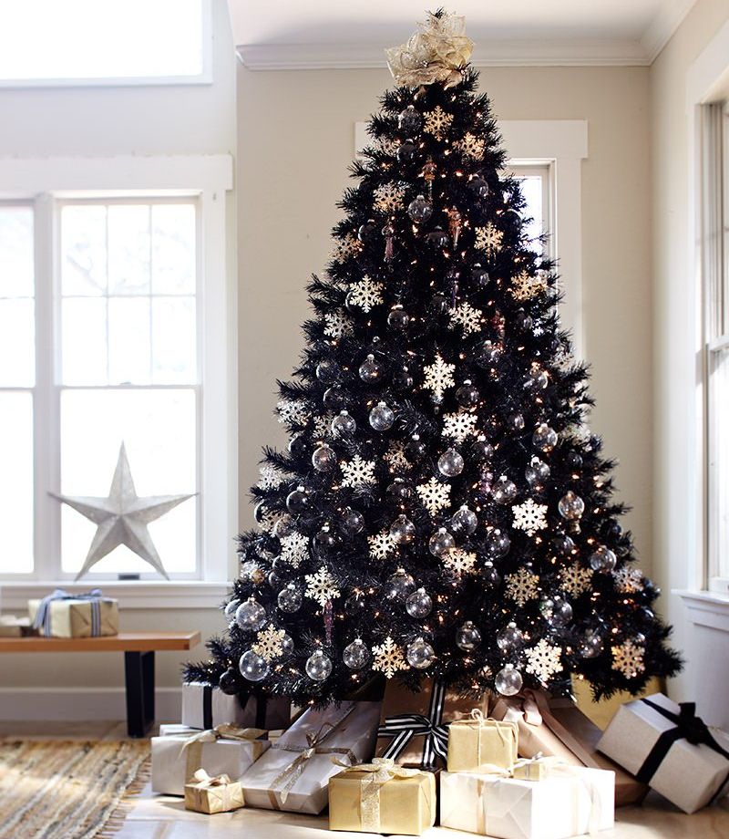 tuxedo black christmas tree