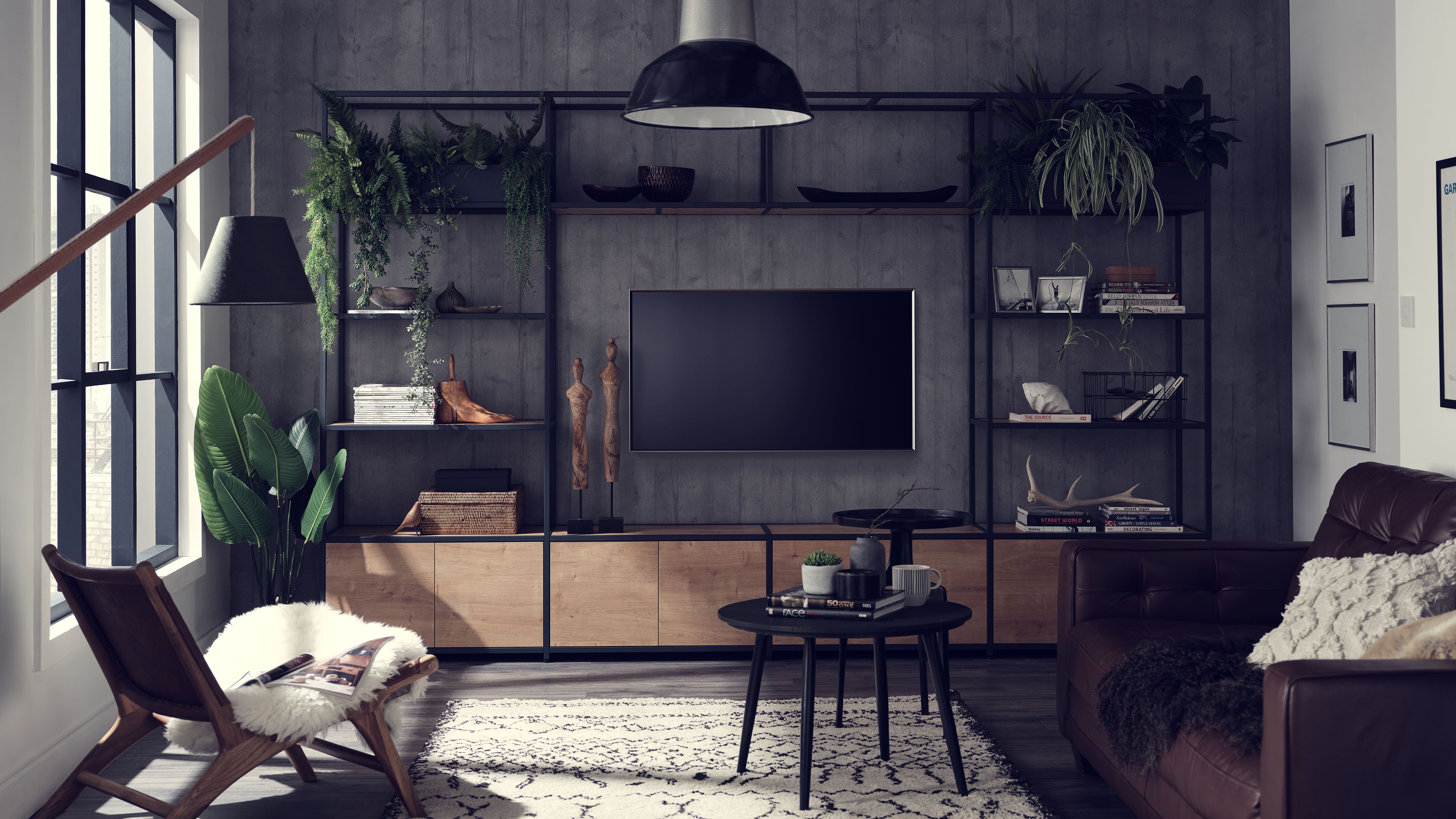 Wall Paper Behind Tv Ideas  Photos  Ideas  Houzz