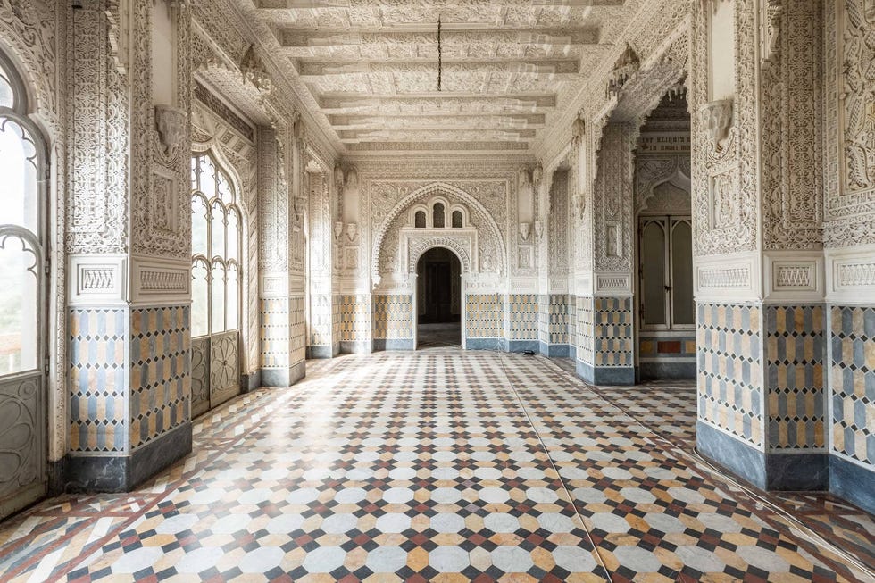 Carved ceilings and tile work at Sammezzano Castle