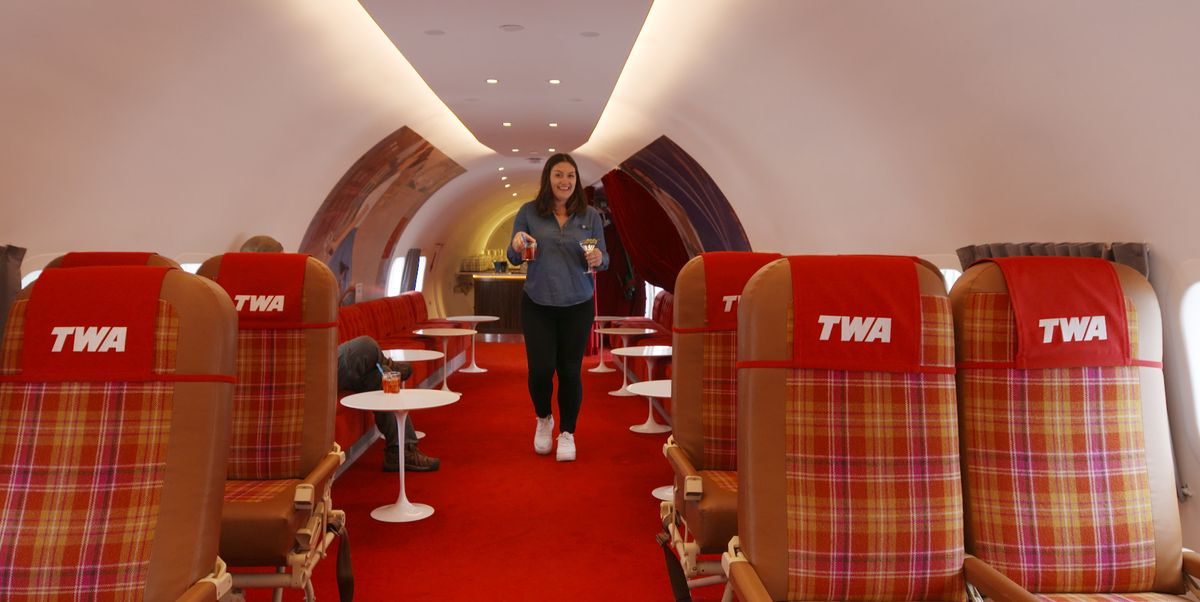 Take A Tour Of JFK's TWA Hotel And The Connie, A Bar Inside A 1950s Plane