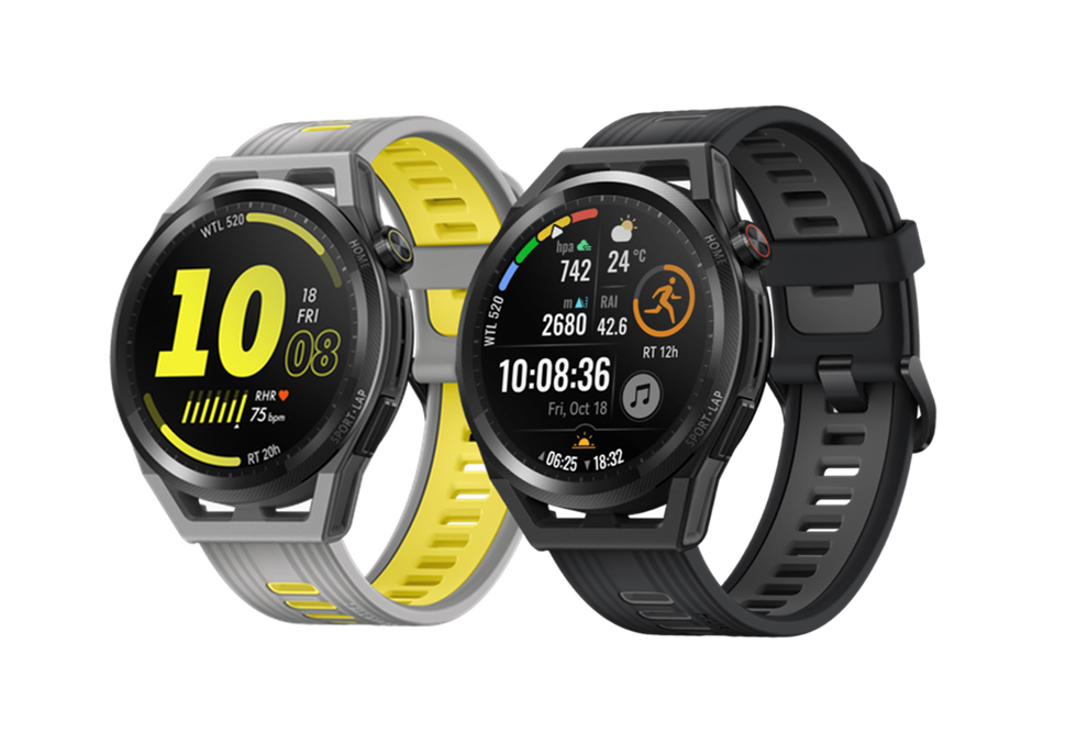 twee kleurvarianten van de huawei watch gt runner